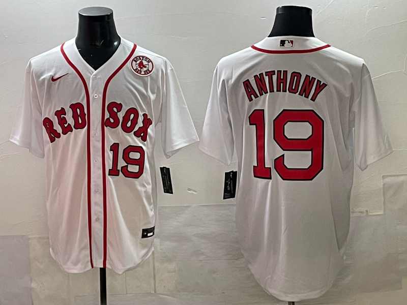 Men 2025 Boston Red Sox 19 Anthony white Nike MLB Jersey 001